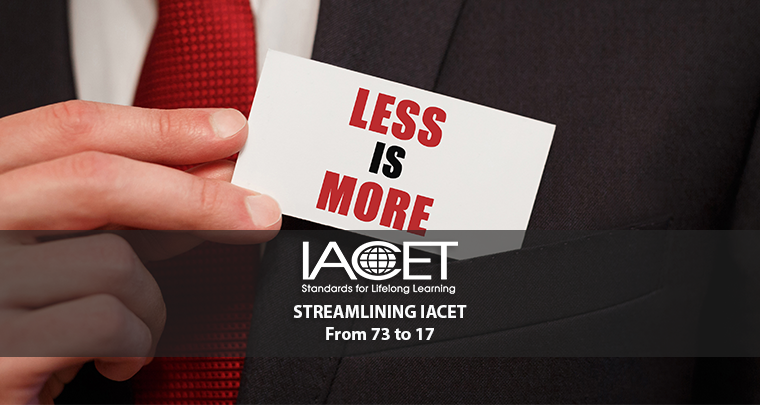 From 73 to 17 - Streamlining IACET Re-accreditation image